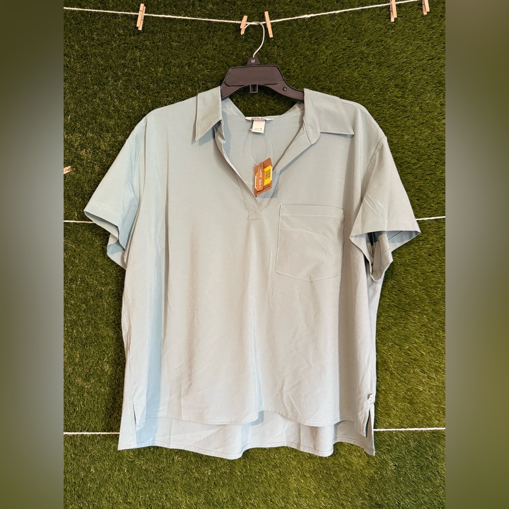 Eddie Bauer Departure Collared V-Neck Tee